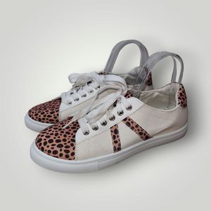 JELLYPOP designer canvas  victory sneaker animal print band size 8